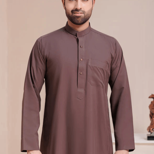 Plain Brown Saudi Thobes - alternate