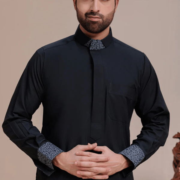 Black Designer Thobe - alternate