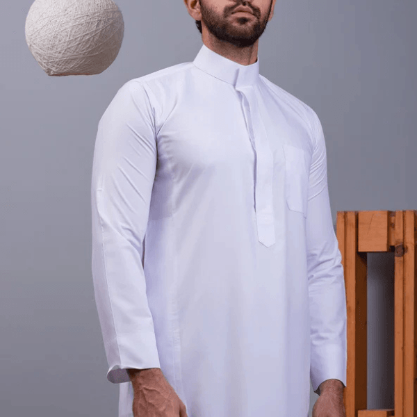 White Plain Saudi Thobe - alternate