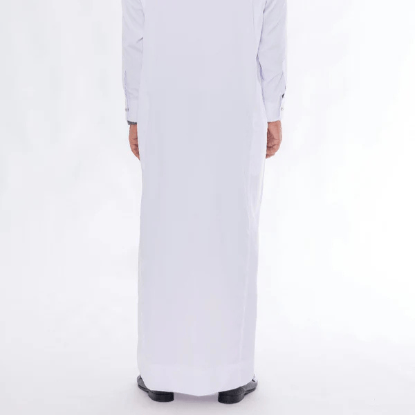 Plain White Saudi Thobes - alternate