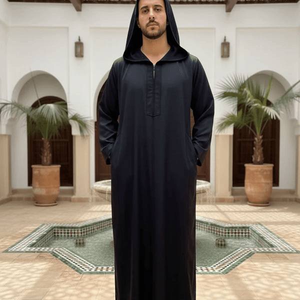 Black Hoody Thobe - alternate